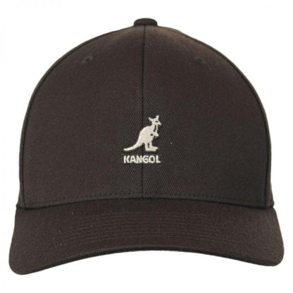 Kangol | Logo Wool FlexFit Fitted Baseball Cap | 201104 | front | BROWN