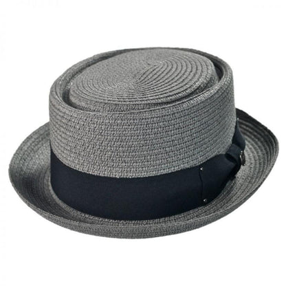 Jaxon Hats | Toyo Straw Braid Pork Pie Hat | 128501 | lead | GREY