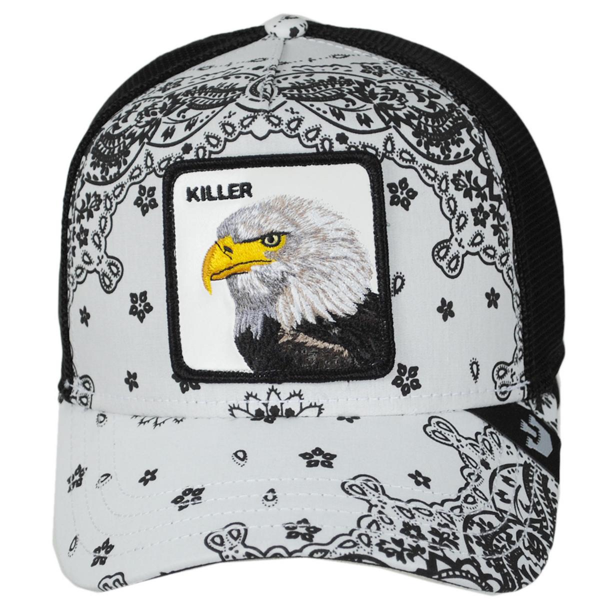 Goorin Bros | Problem Bandana Mesh Trucker Snapback Baseball Cap | 200656 | front | WHITE