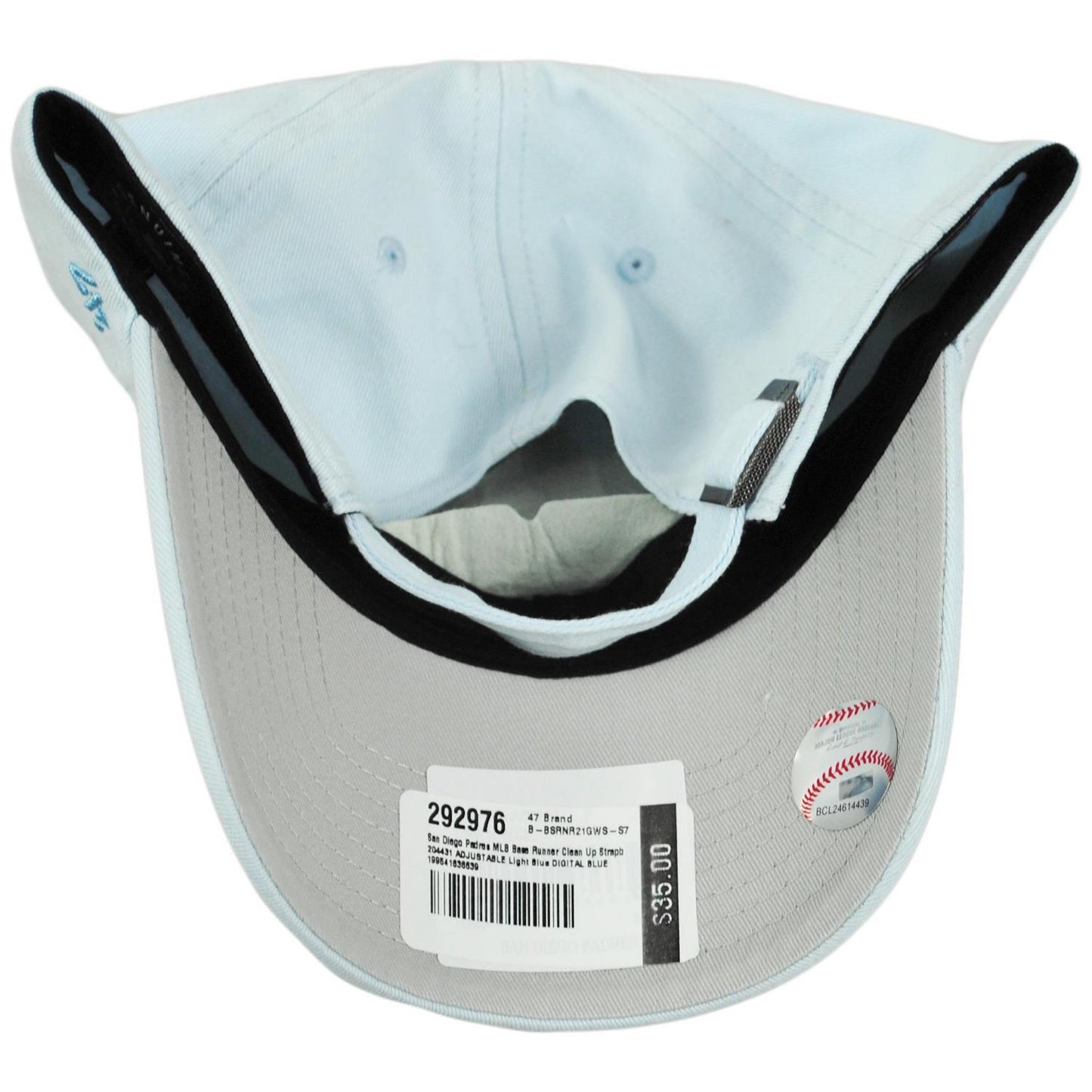 47 Brand | San Diego Padres MLB Tonal Base Runner Clean Up Strapback Baseball Cap Dad Hat | 204431 | under | DIGITAL BLUE