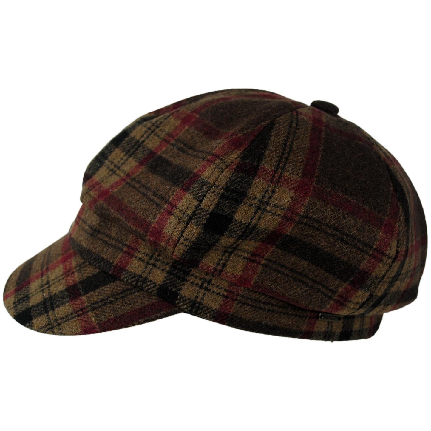 BRIXTON HATS | Bailey Plaid Newsboy Cap | 161525 | profile | SAND/RED/BROWN