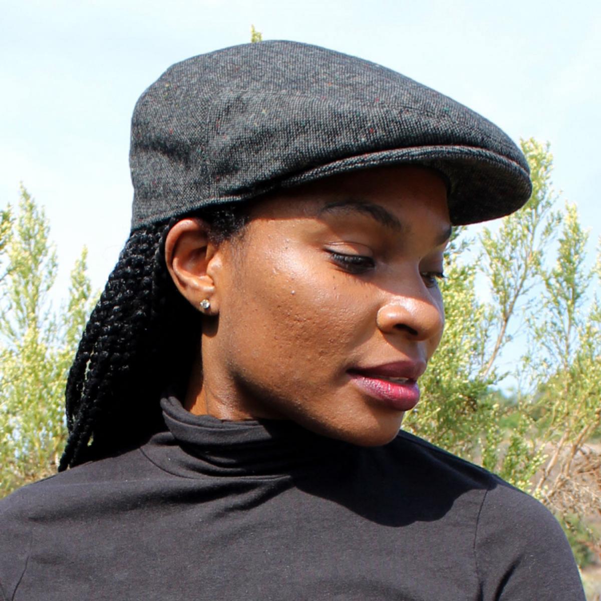 Jaxon Hats | Confetti Tweed Wool Blend Ivy Cap | 167566 | lsfone | BLACK/MULTI