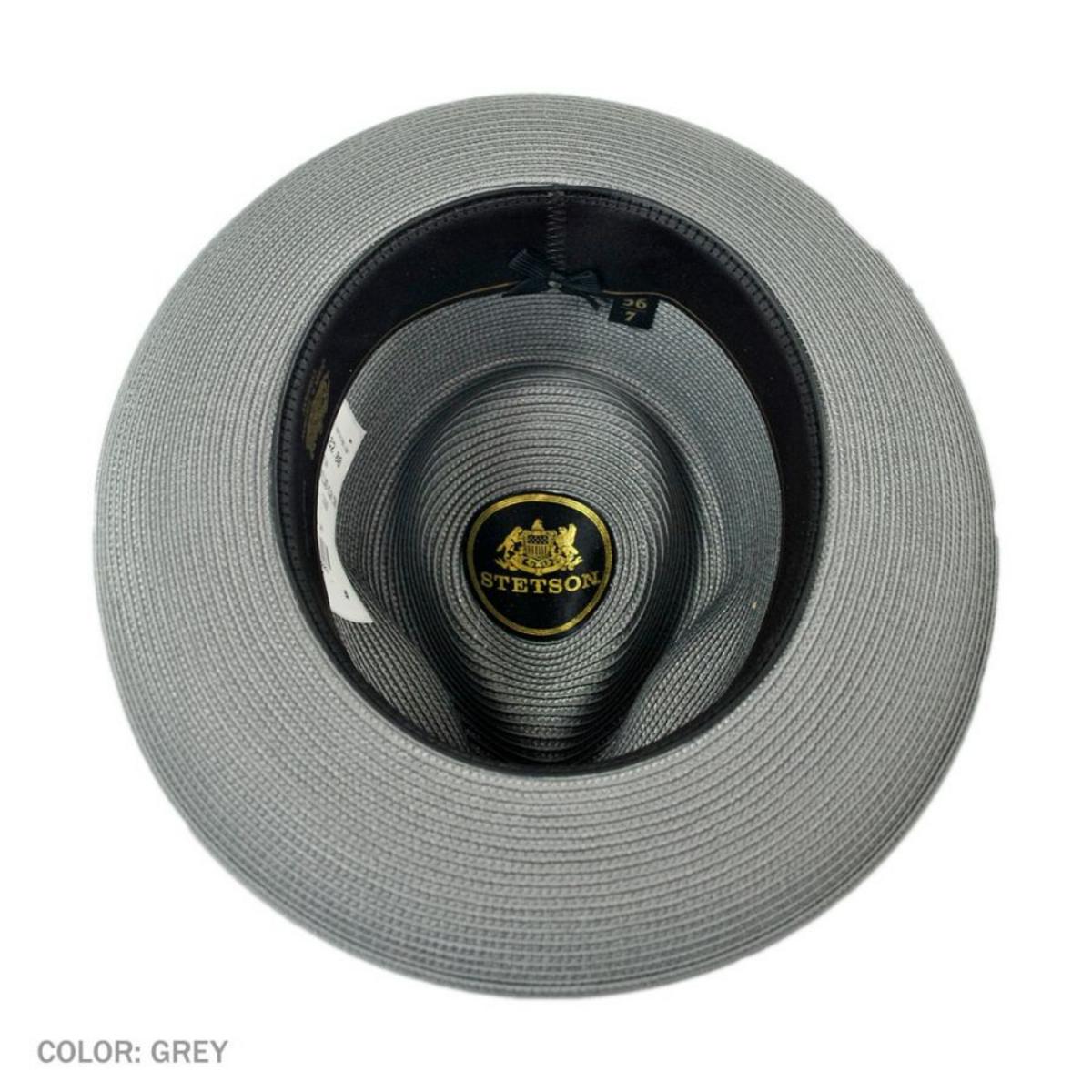 Stetson | Stratoliner Milan Straw Fedora Hat | 126908 | under | GREY