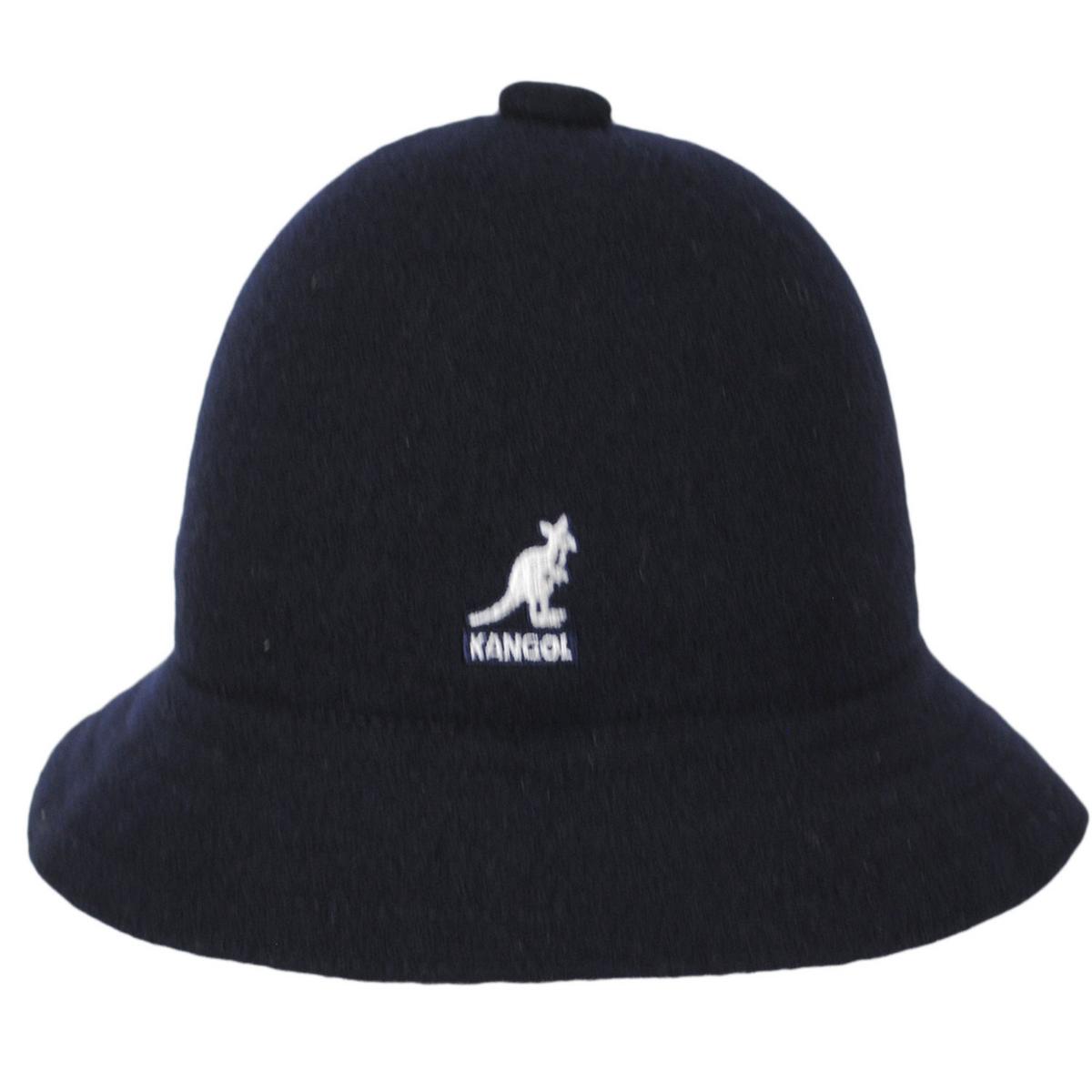 Kangol | Wool Casual Bucket Hat | 185808 | front | DARK BLUE