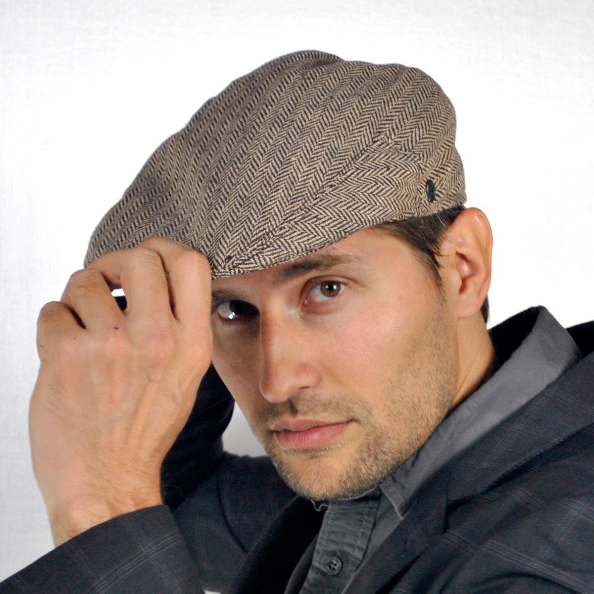 Jaxon Hats | Herringbone Wool Blend Ivy Cap | 167750 | lsmtwo | BROWN