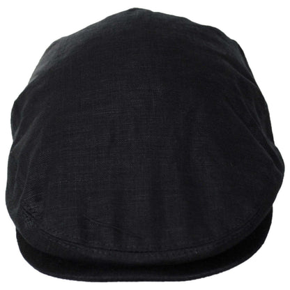 Jaxon Hats | Linen and Cotton Ivy Cap | 167732 | front | BLACK