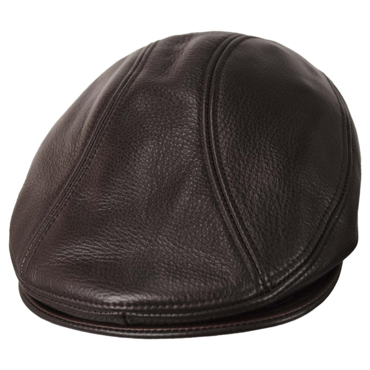 NEW YORK HAT CO | 1900 Lambskin Leather Ivy Cap | 161105 | lead | BROWN