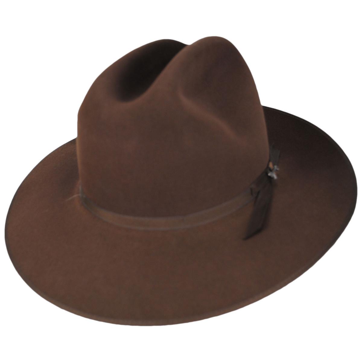 Stetson | Royal Deluxe Open Road Fur Felt Western Hat | 130750 | lead | WALNUT