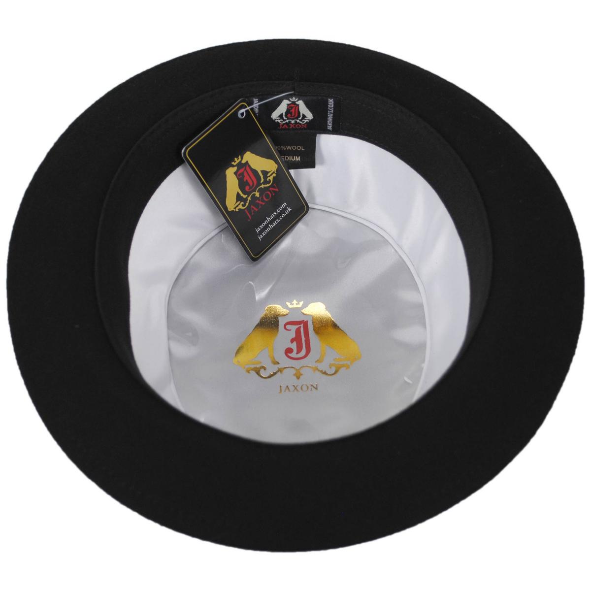 Jaxon Hats | Wool Felt Pork Pie Hat | 135065 | under | BLACK