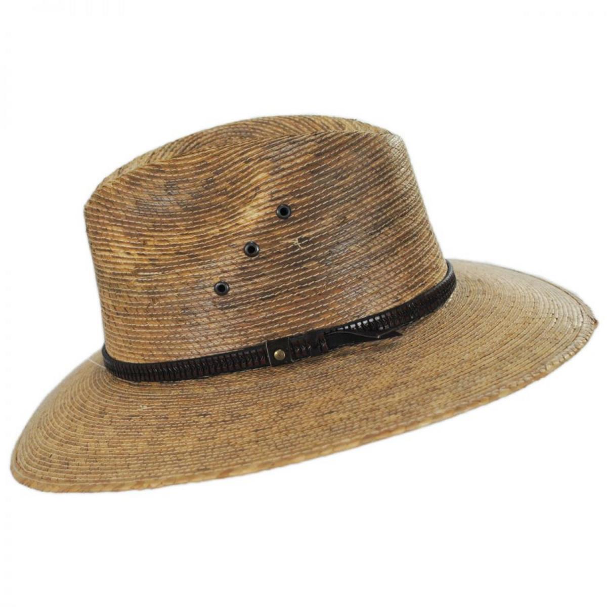 Kenny K | Palm Leaf Straw Aussie Hat | 126610 | profile | DARK NATURAL