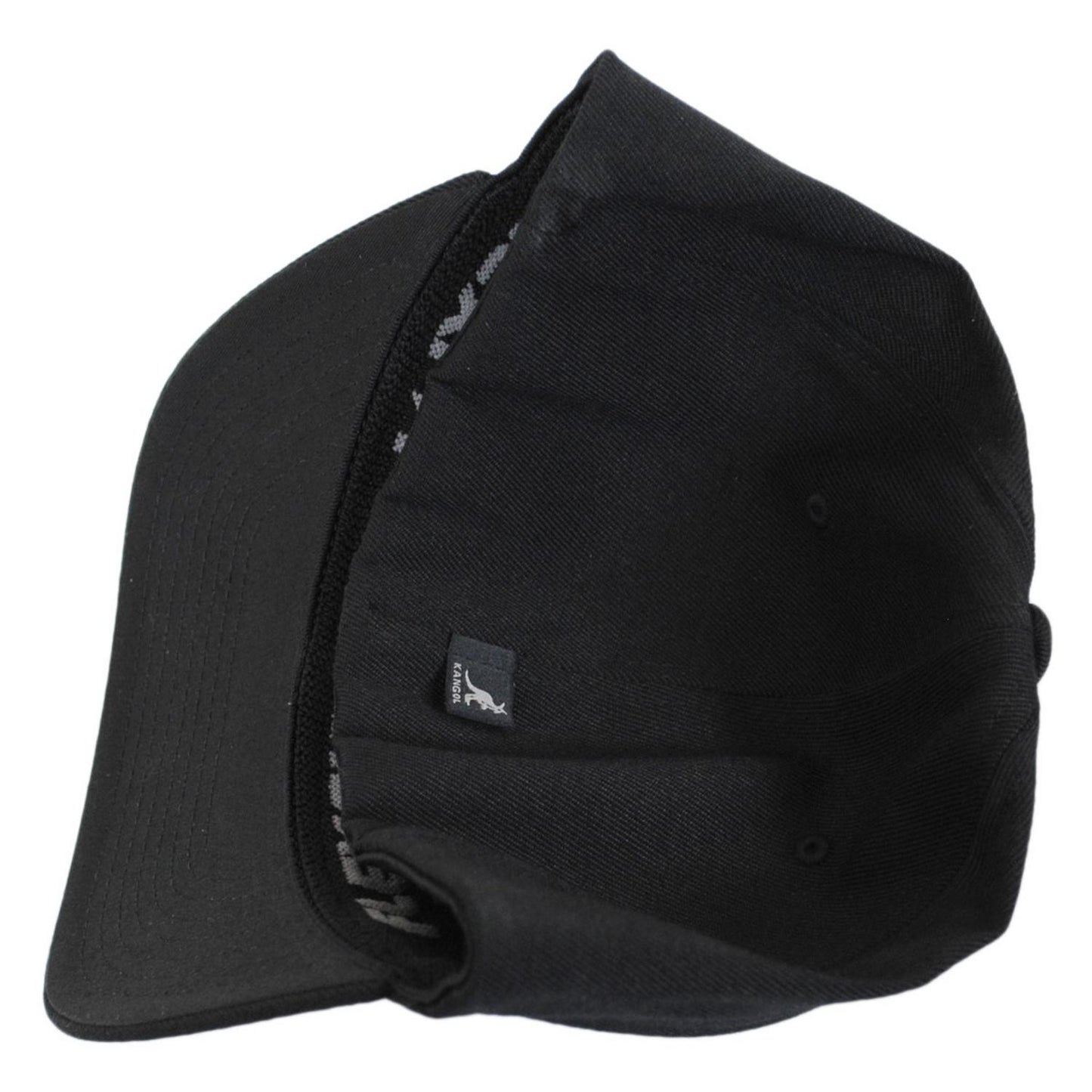 Kangol | Logo Wool Flexfit Fitted Baseball Cap | 201104 | under | BLACK
