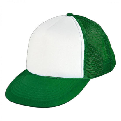 HeadShots by KC Caps | Foam and Mesh Trucker Snapback Baseball Cap | 200501 | lead | WHITE/KELLY