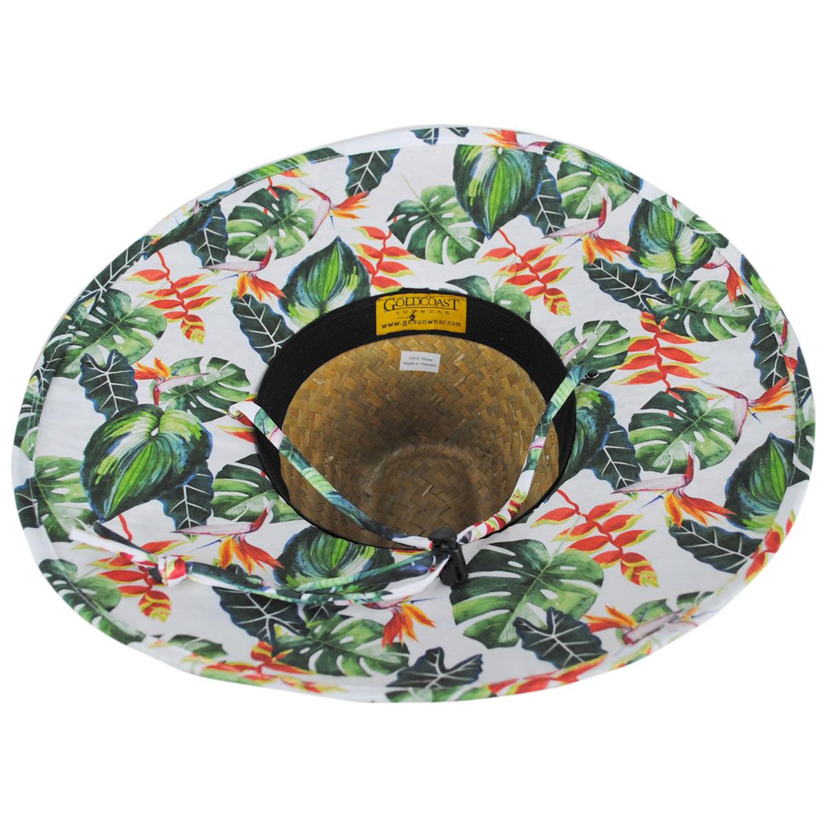 Peter Grimm | Kenny Philodendron Straw Lifeguard Hat | 127214 | under | NATURAL