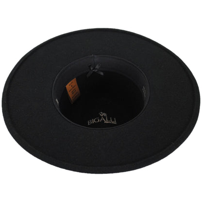 Bigalli | Rain Forest Wool Felt Fedora Hat | 131444 | under | BLACK