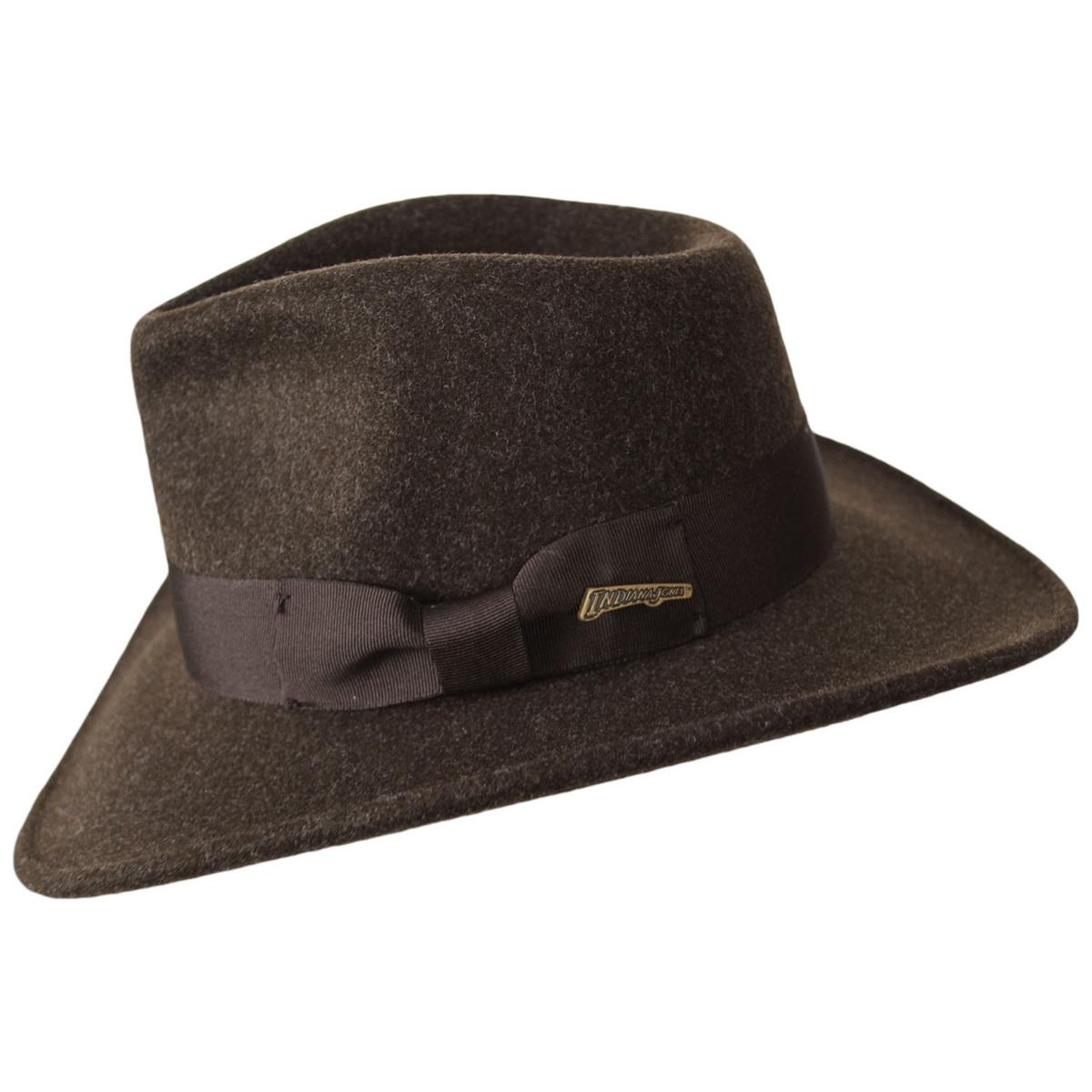Indiana Jones | Officially Licensed Timary Crushable ProvatoKnit Safari Fedora Hat | 130466 | profile | BROWN