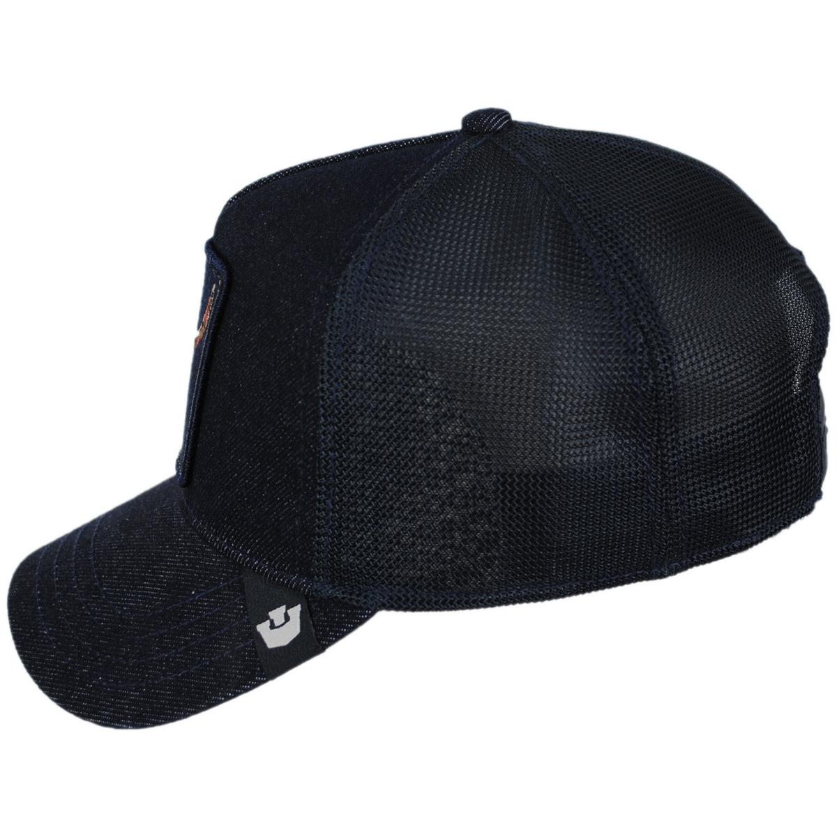 Goorin Bros | Dead Denim Mesh Trucker Snapback Baseball Cap | 200736 | profile | DARK DENIM