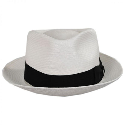 Bigalli | Quickstep Grade 8 Panama Straw Fedora Hat | 129201 | front | WHITE