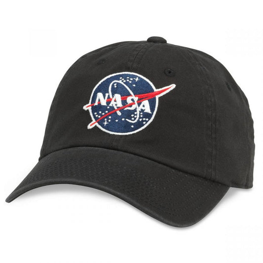 NASA | NASA Ballpark Strapback Baseball Cap Dad Hat | 210366 | lead | BLACK