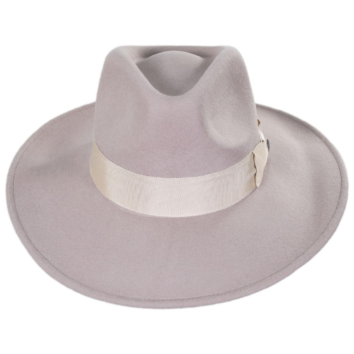 Jaxon Hats | Wholesale Colorado Ultra Wide Brim Wool Felt Fedora Hat B2B Pre-Pack - Stone & Pecan | B2B135200SP | front | STONE