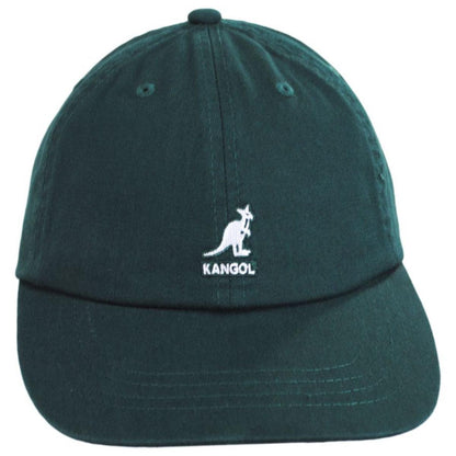 Kangol | Washed Cotton Strapback Baseball Cap Dad Hat - Fashion Colors | 201173A | front | PINE
