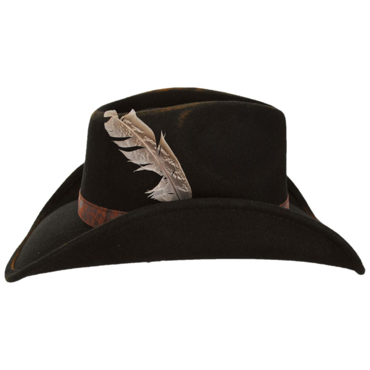 Scala | Kamela Wool Felt Western Hat | 123444 | profile | CHOCOLATE