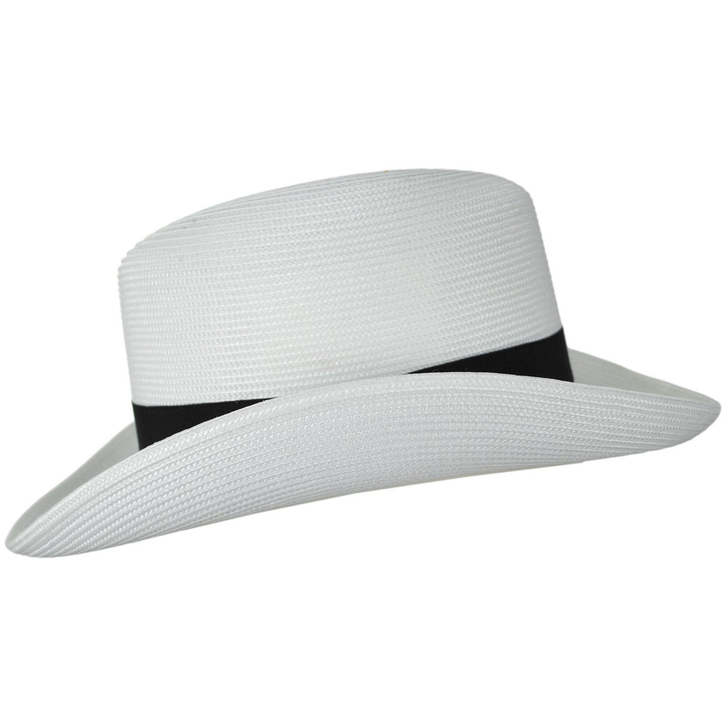Stetson | El Dorado Florentine Milan Straw Homburg Hat | 127074 | profile | WHITE