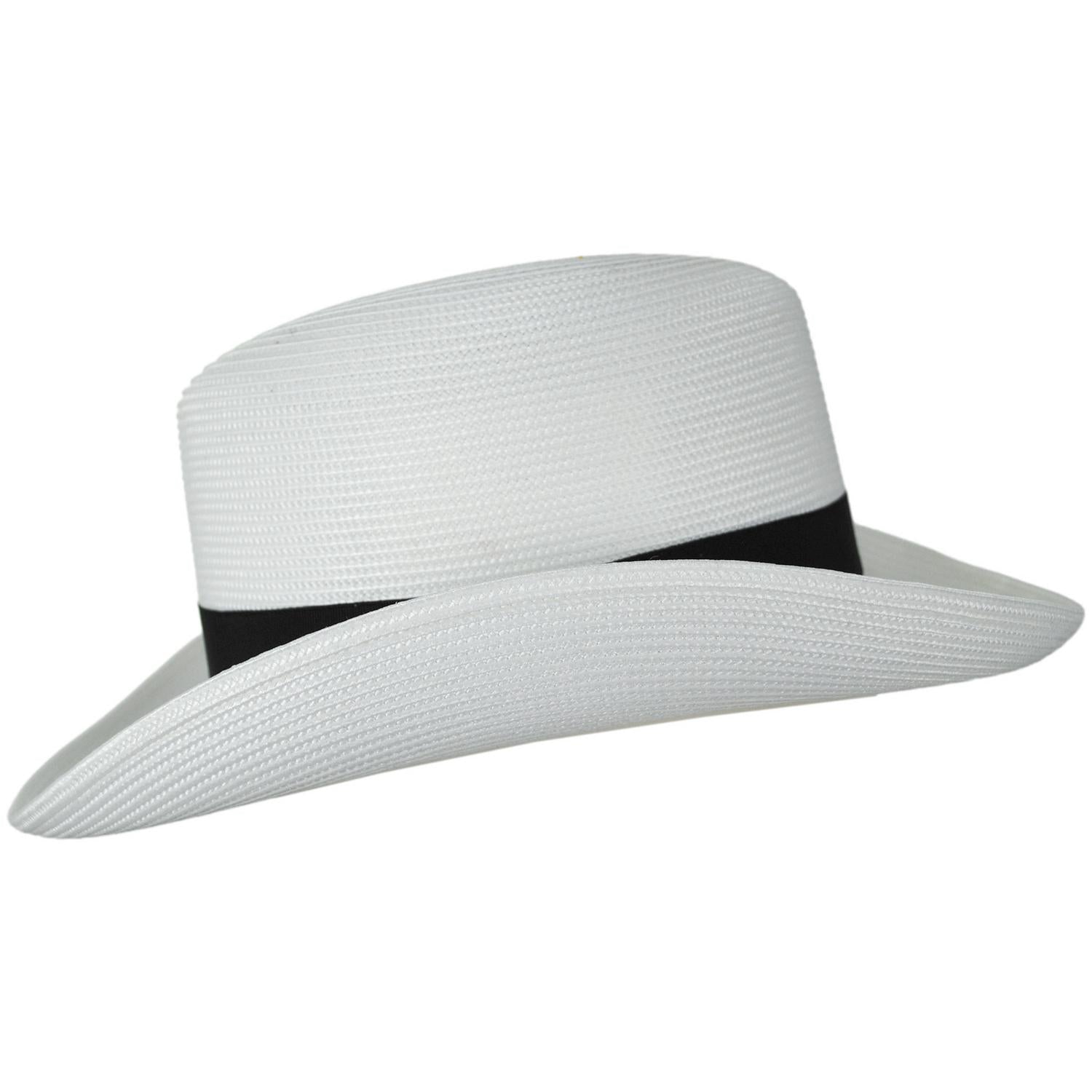 Stetson | El Dorado Florentine Milan Straw Homburg Hat | 127074 | profile | WHITE