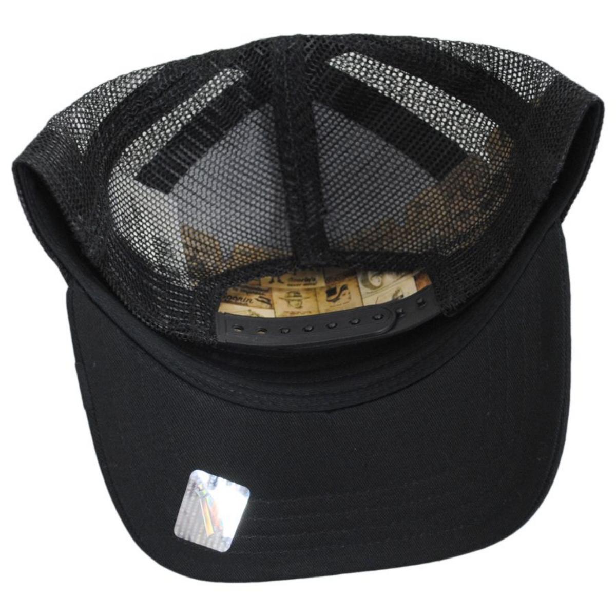 Goorin Bros | Bandit Mesh Trucker Snapback Baseball Cap | 200449 | under | BLACK