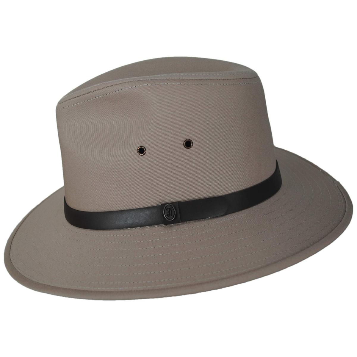 Jaxon Hats | Cotton Safari Fedora Hat | 147250 | profile | BRITISH TAN