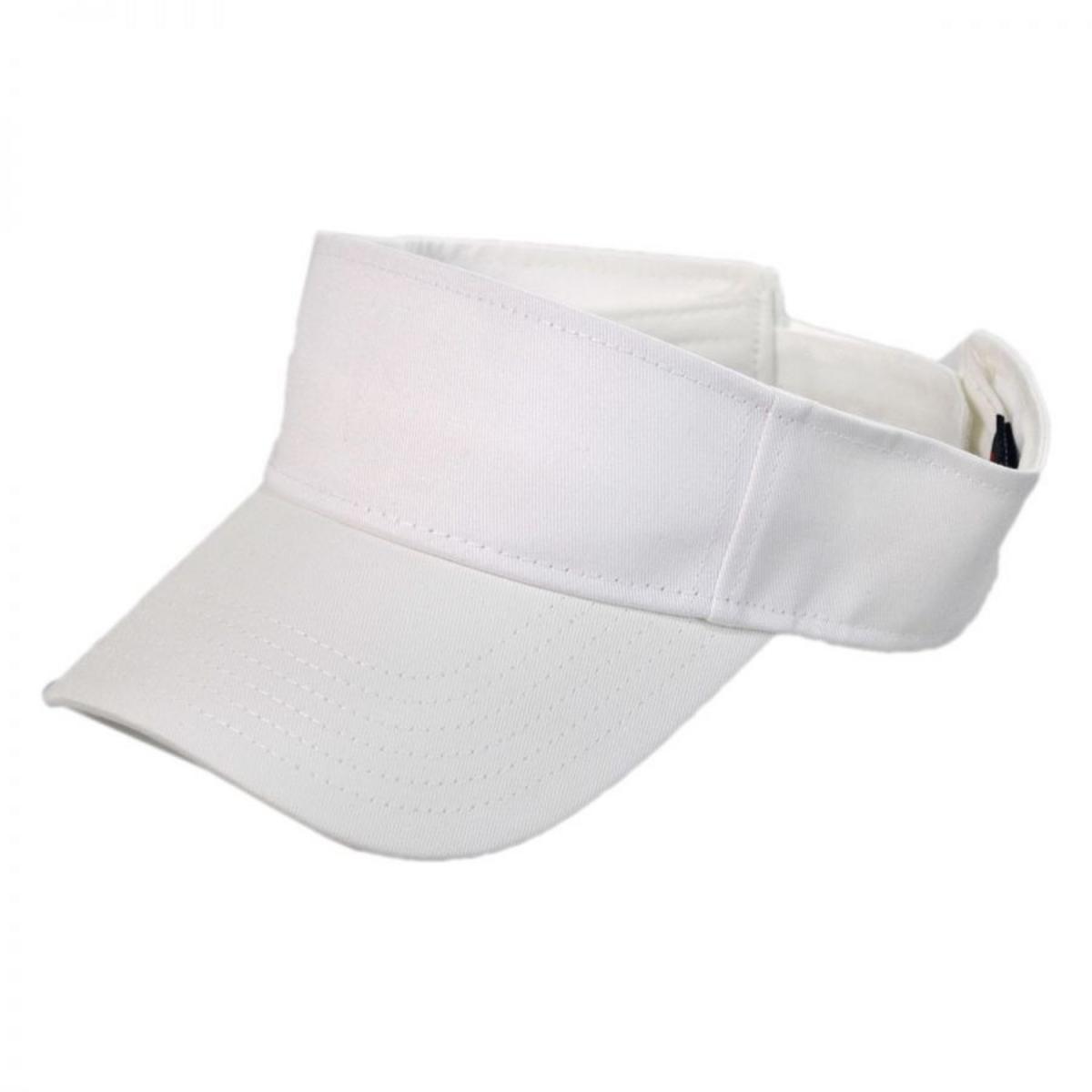 Otto | Cotton Twill Sport Visor | 195850 | lead | WHITE