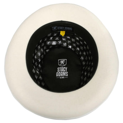 Stacy Adams | Wool Felt Homburg Hat | 130463 | under | IVORY