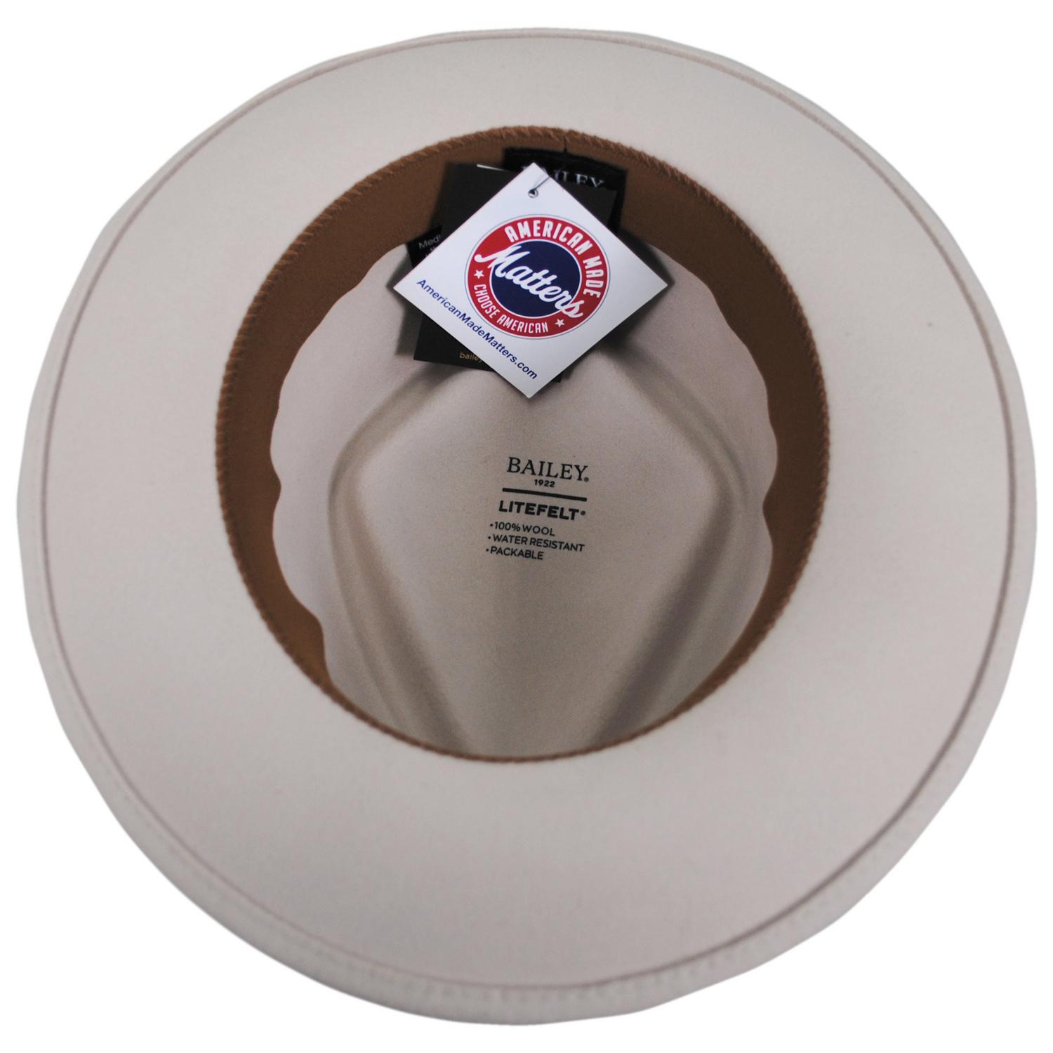 Bailey 1922 | Lasham Wool LiteFelt Fedora Hat | 133300 | under | BONE