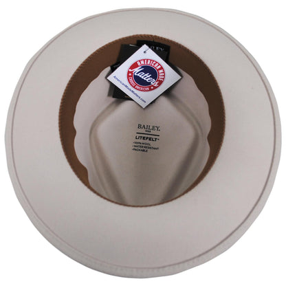 Bailey 1922 | Lasham Wool LiteFelt Fedora Hat | 133300 | under | BONE