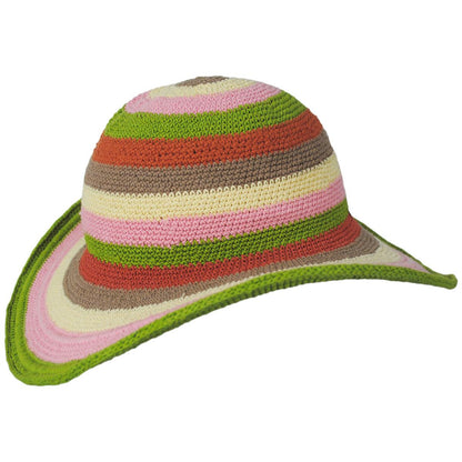 San Diego Hat Company | Java Striped Cotton Crochet Sun Hat | 108935 | profile | MULTI STRIPE