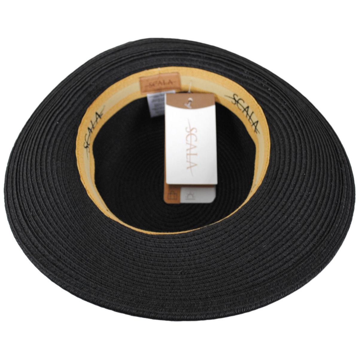 Scala | Assymetrical Toyo Braid Facesaver Cap | 101551 | under | BLACK
