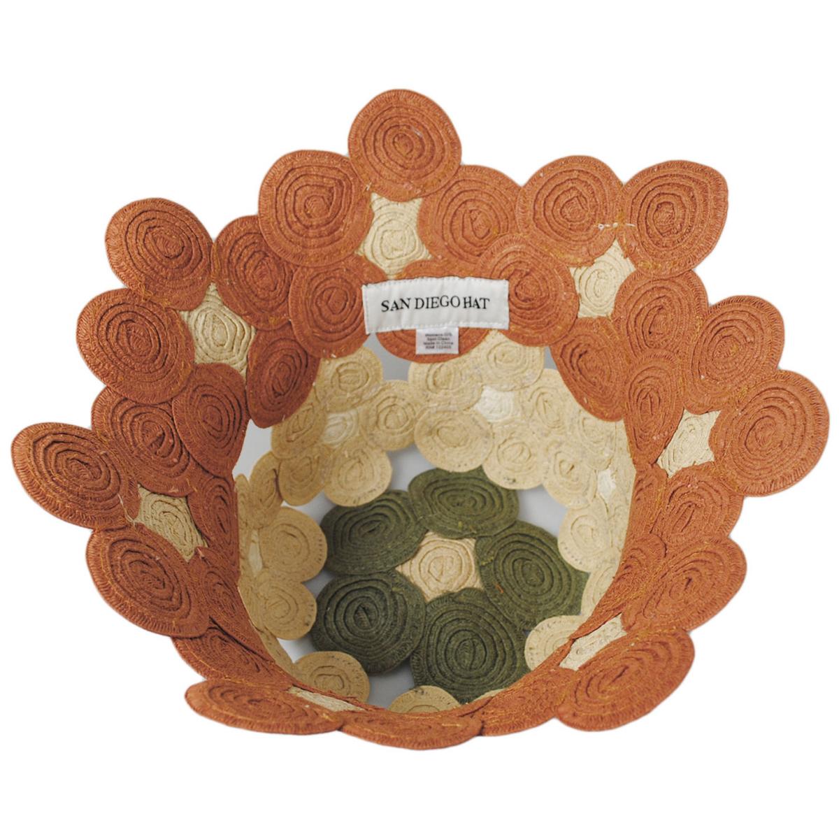 San Diego Hat Company | Carmen Toyo Straw Flower Bucket Hat | 103693 | under | MULTI