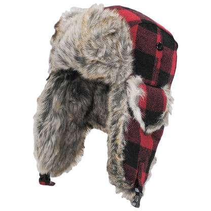 Scala | Saint Cloud Wool Blend Trooper Hat | 400166 | lead | RED