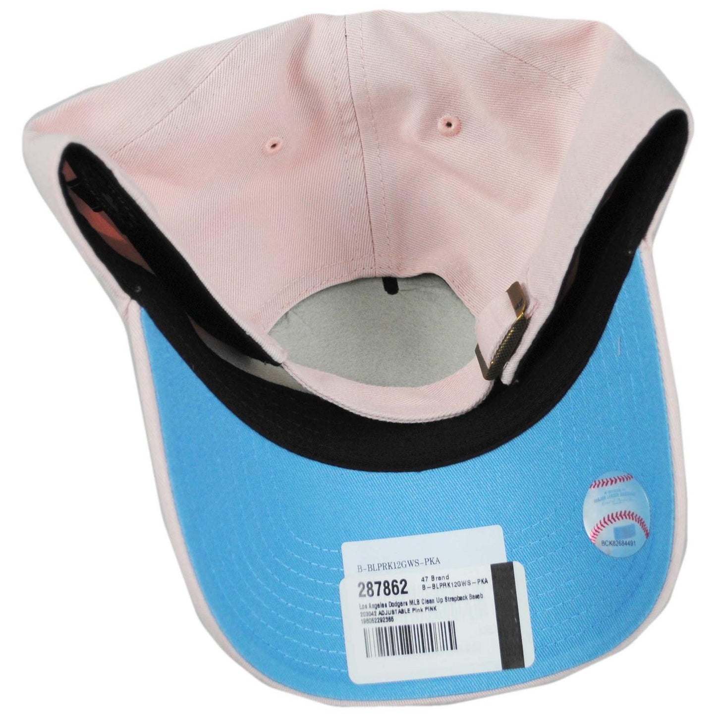 47 Brand | Los Angeles Dodgers MLB Clean Up Strapback Baseball Cap Dad Hat | 203042 | under | PINK