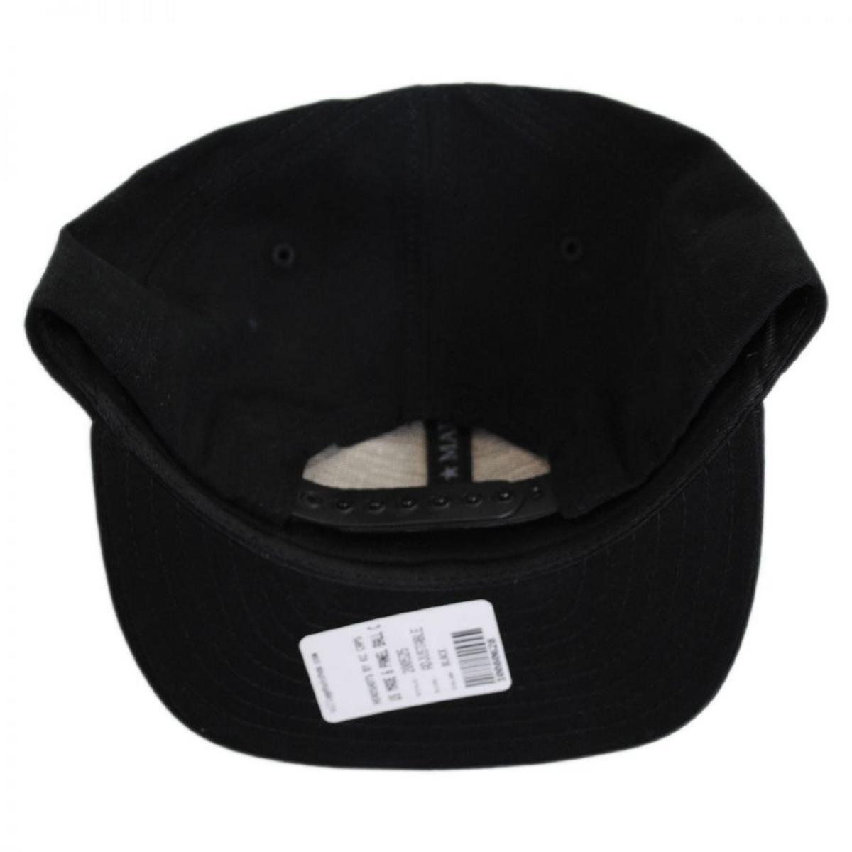HeadShots by KC Caps | US Made 6-Panel Cotton Snapback Baseball Cap | 200525 | under | BLACK