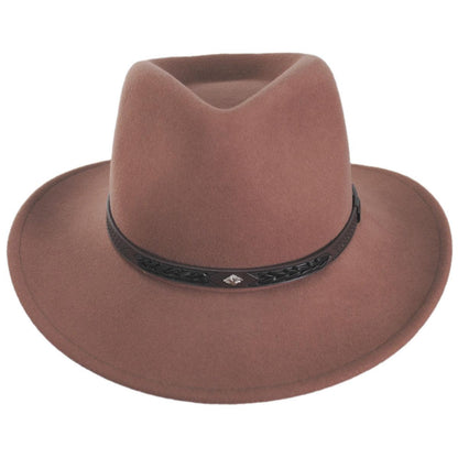 Bailey Western | Barns Crushable Wool LiteFelt Outback Hat | 130108 | front | RAW UMBER