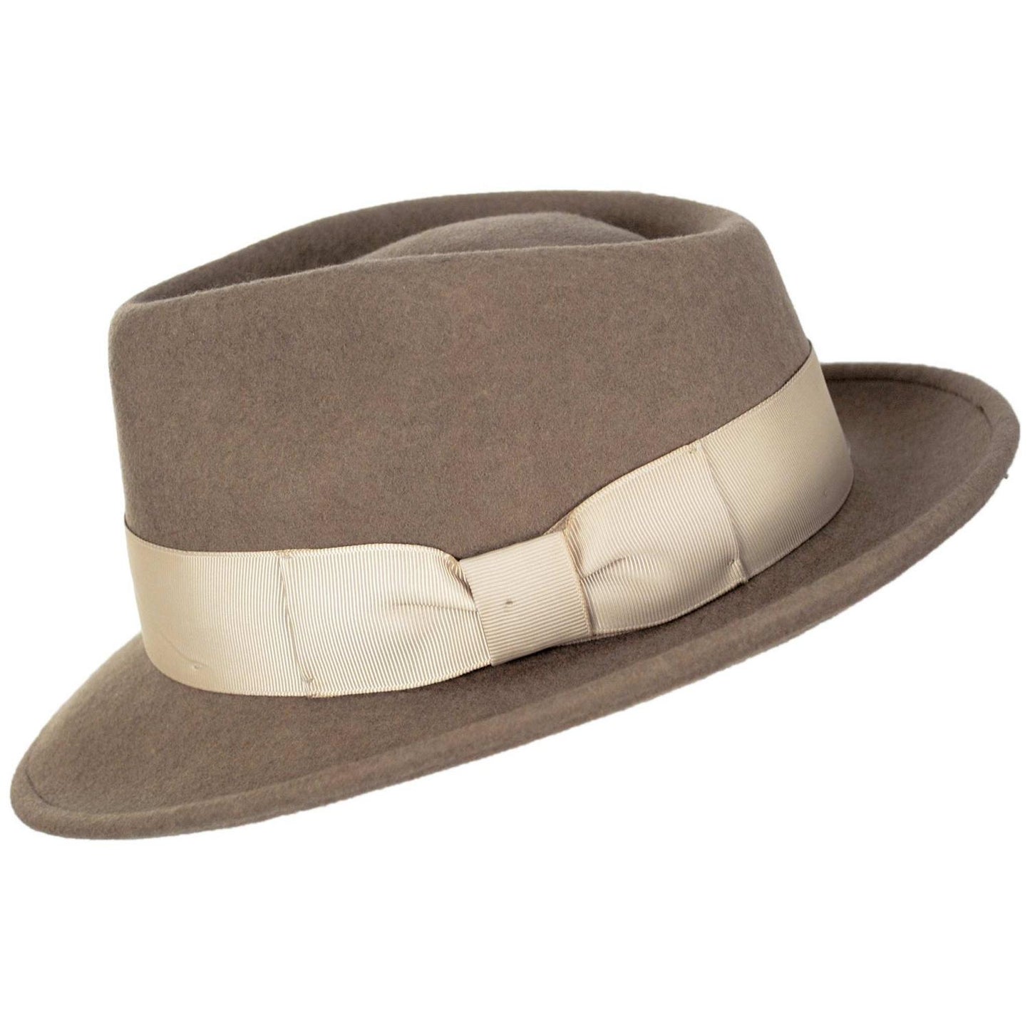 Bigalli | Quick Step Wool Felt Fedora Hat | 131439 | profile | KHAKI
