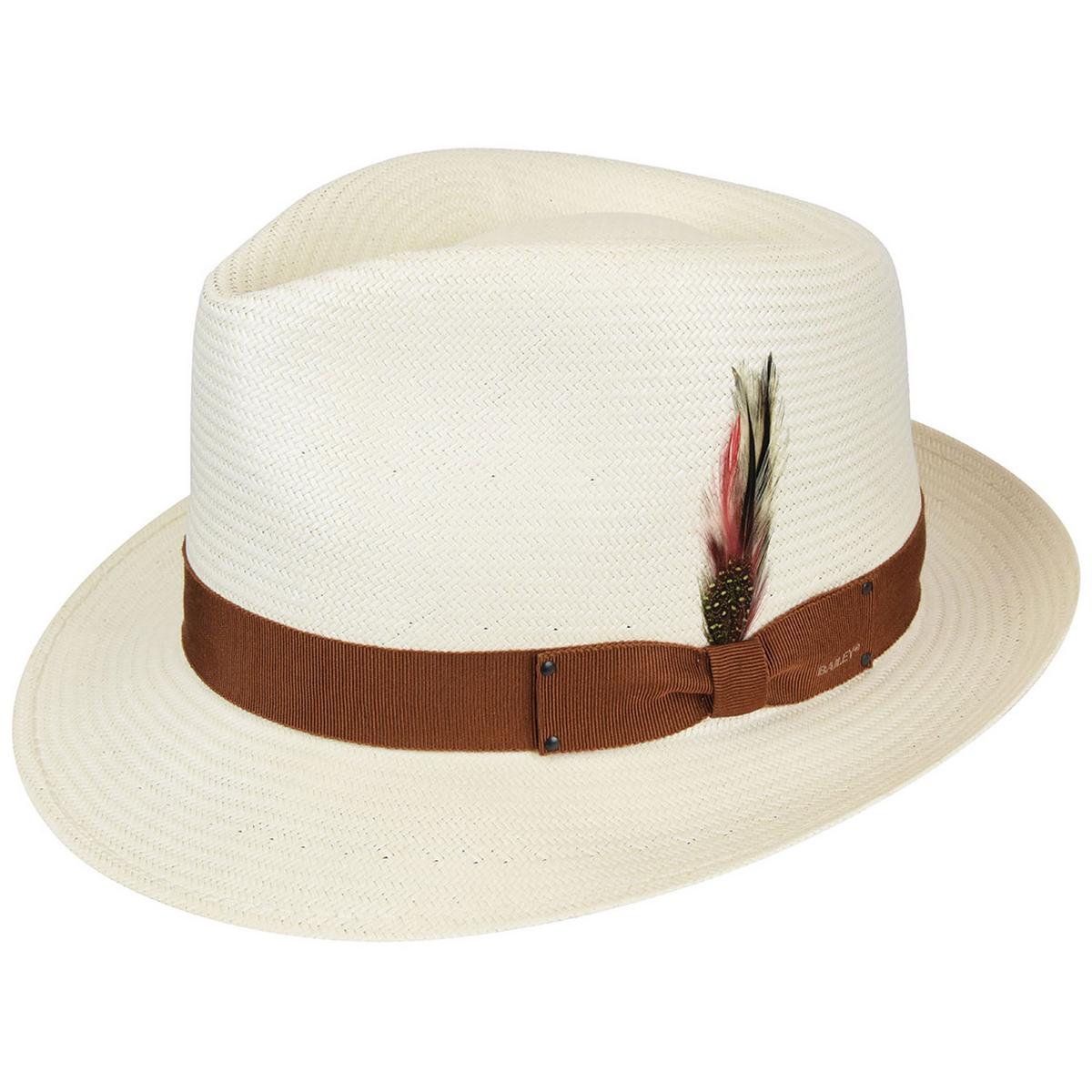 Bailey 1922 | Guthrie Shantung Straw Fedora Hat | 127840 | lead | NATURAL/RUST