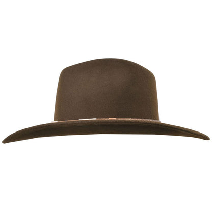 Bigalli | Frontier Long Trail Crushable Merino Wool Felt Aussie Hat | 131404 | profile | CHOCOLATE