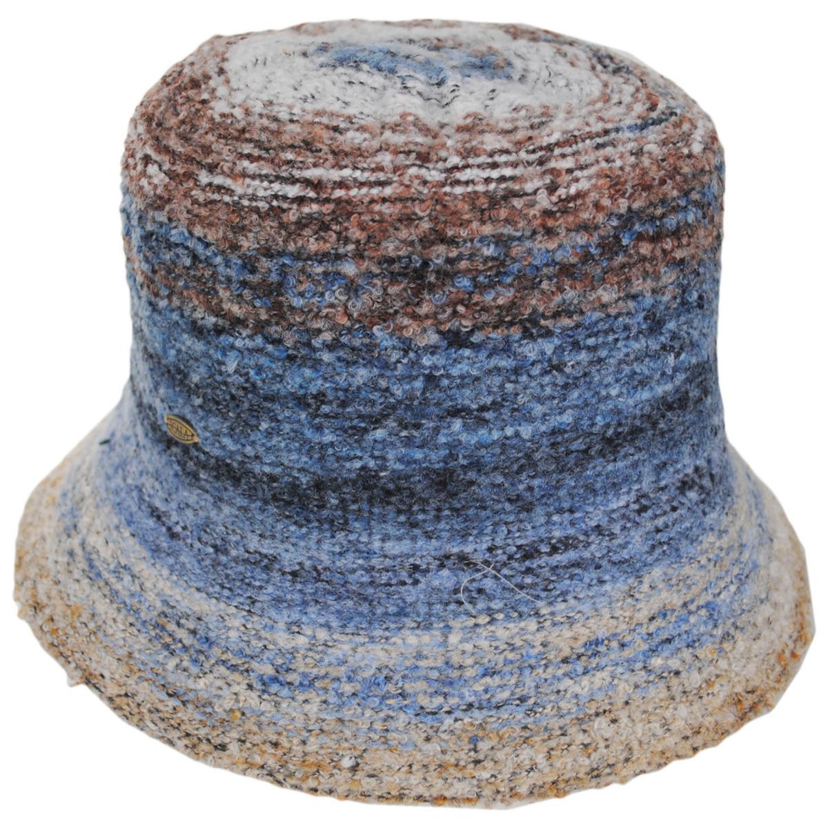 Scala | Buckley Boucle Knit Wool Blend Bucket Hat | 106446 | lead | DENIM