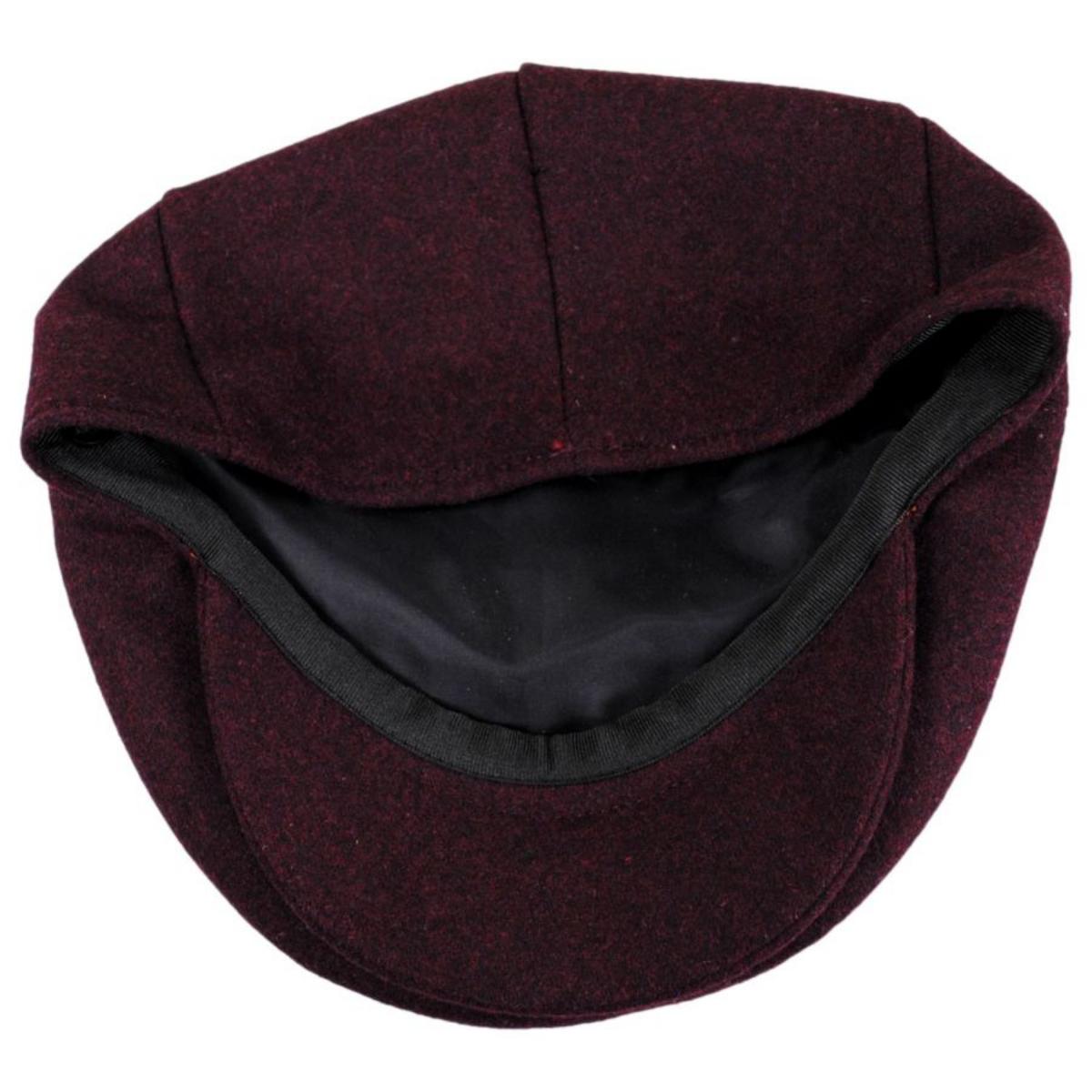 Jaxon Hats | Harlem Wool Blend Ivy Cap | 167733D | under | BURGUNDY