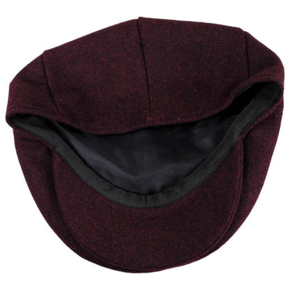 Jaxon Hats | Harlem Wool Blend Ivy Cap | 167733D | under | BURGUNDY
