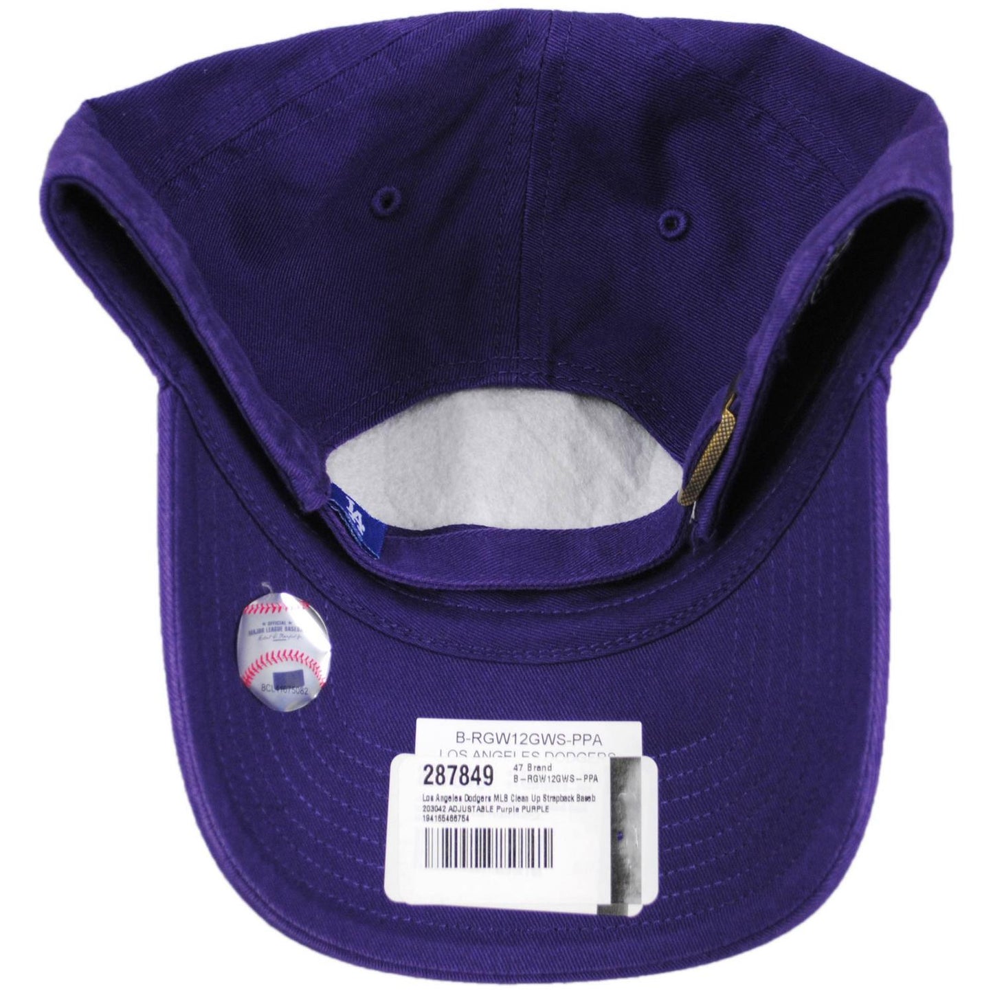 47 Brand | Los Angeles Dodgers MLB Clean Up Strapback Baseball Cap Dad Hat | 203042 | under | PURPLE