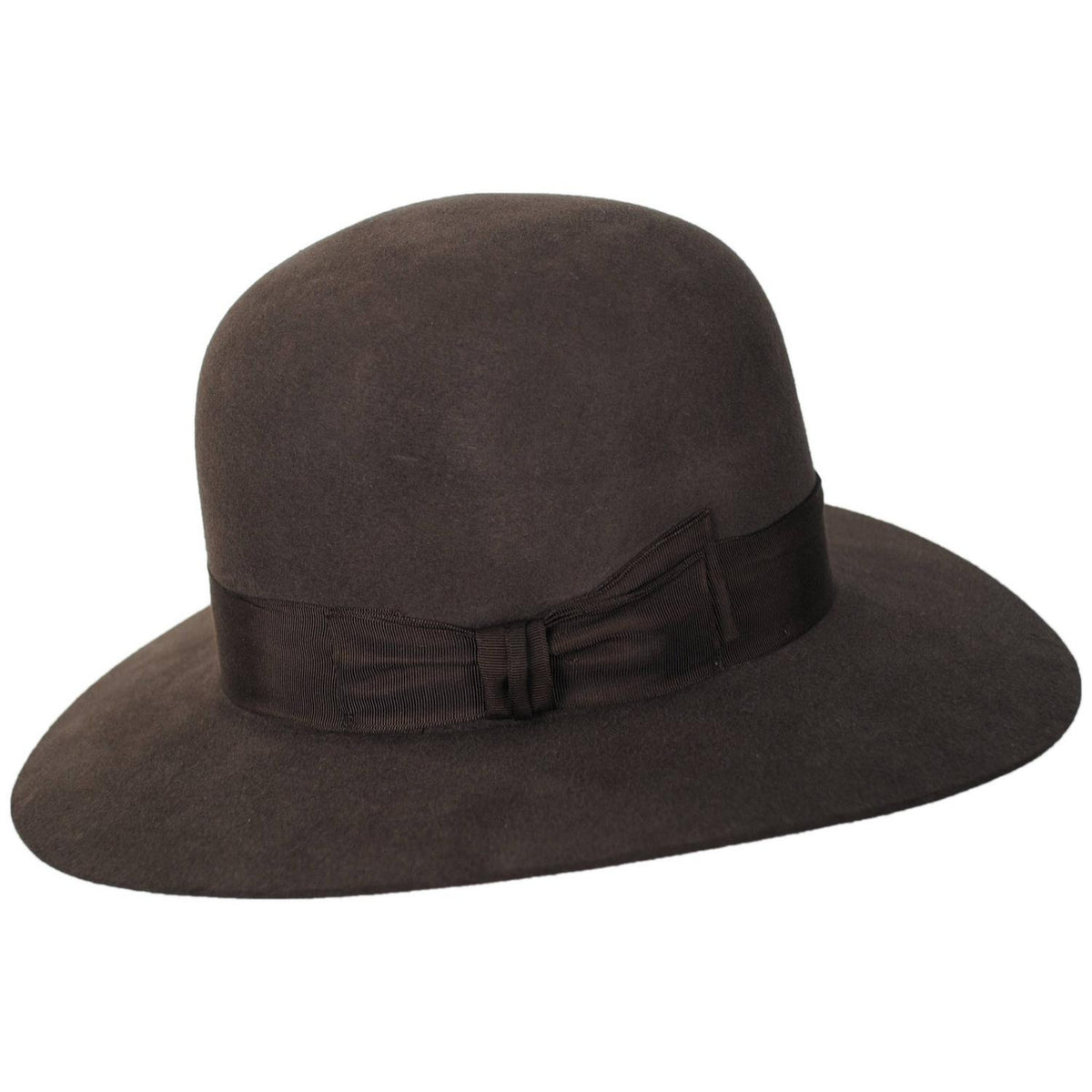 Akubra | Adventurer Fur Felt Shapeable Open Crown Fedora Hat | 131704 | profile | MID BROWN