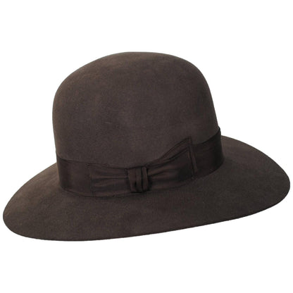 Akubra | Adventurer Fur Felt Shapeable Open Crown Fedora Hat | 131704 | profile | MID BROWN