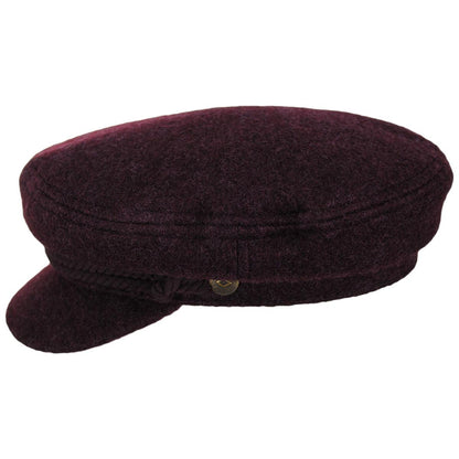 BRIXTON HATS | Wool Blend Fiddler Cap | 181355 | profile | RED MAHOGANY